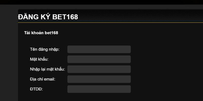 Chỉ cách mở tài khoản Bet168